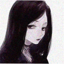 读者丁的头像，方形画框内的简笔人物